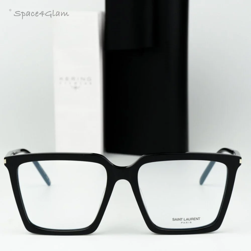 Saint Laurent Women Eyeglasses Black Demo Square SL474OPT 001 BRAND NEW
